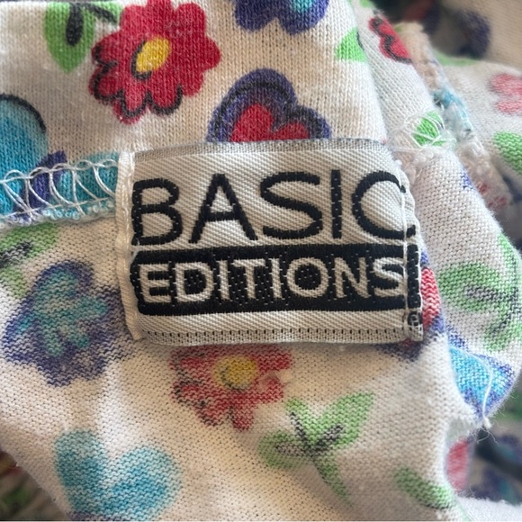 VINTAGE 90s Y2K Basic Editions Floral‎ Little Girls Sleeveless Dress Size 4/5 - Picture 2 of 7